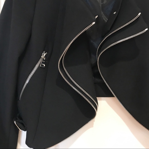 Zara Cropped Black w/Silver Hardware Jacket - Picture 5 of 12
